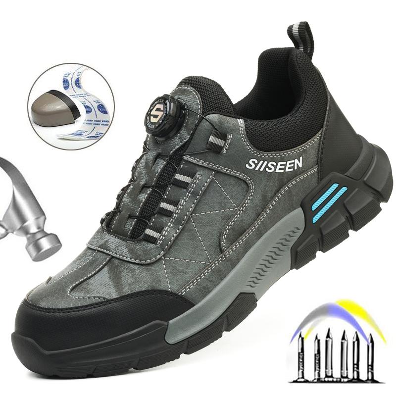 Nová móda Pánská bezpečnostní pracovní obuv Pohodlné nezničitelné boty Tenisky Proti propíchnutí Pánská obuv