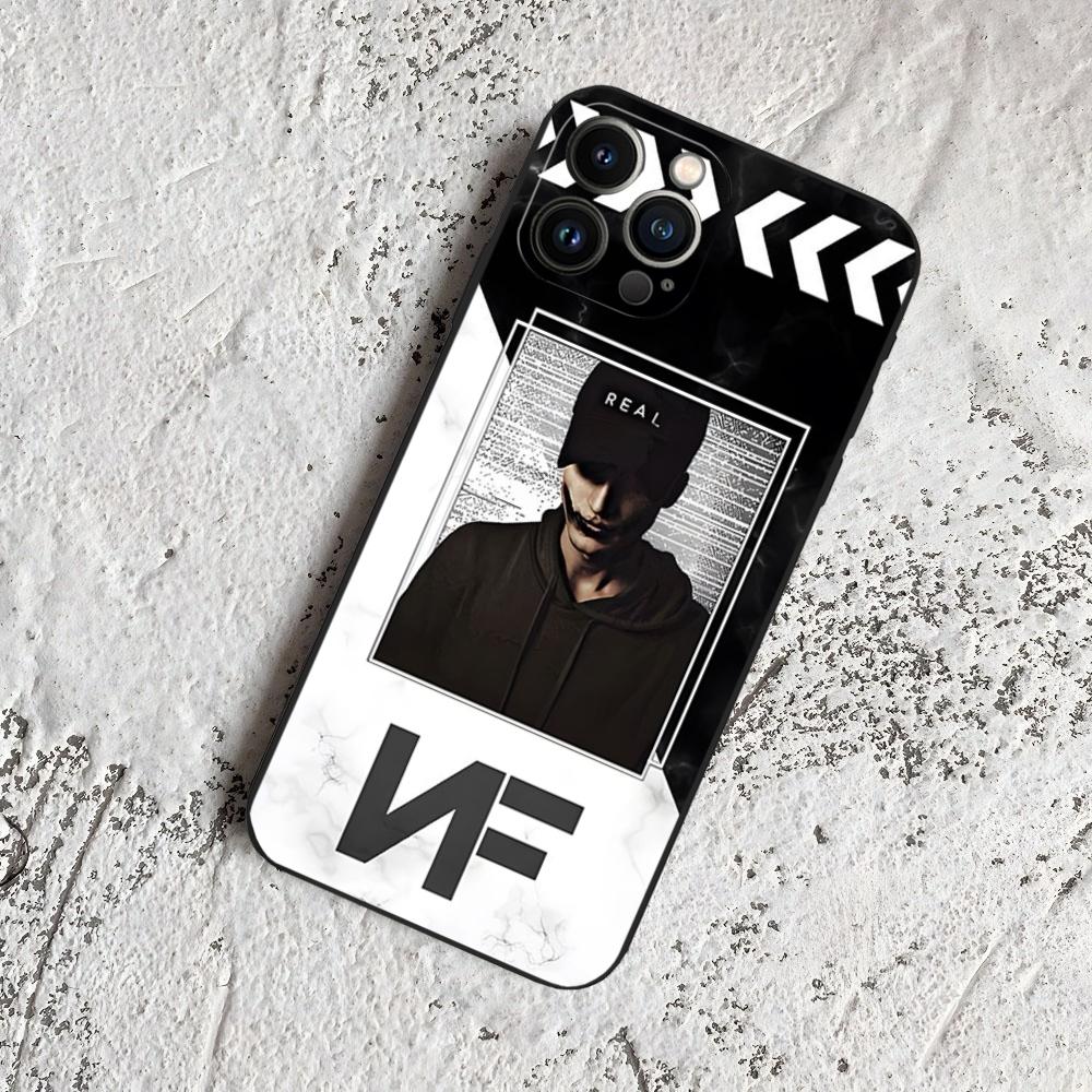 Coque de téléphone Rapper NF pour iPhone 16 15 14 13 12 11 Pro Max Xr X Xs Mini 8 Plus SE 2022 Noir Silicone Souple