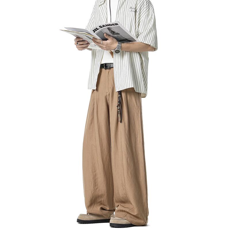 

ICH MODE Women s Lyocell Tencel Straight Leg Casual Pants M