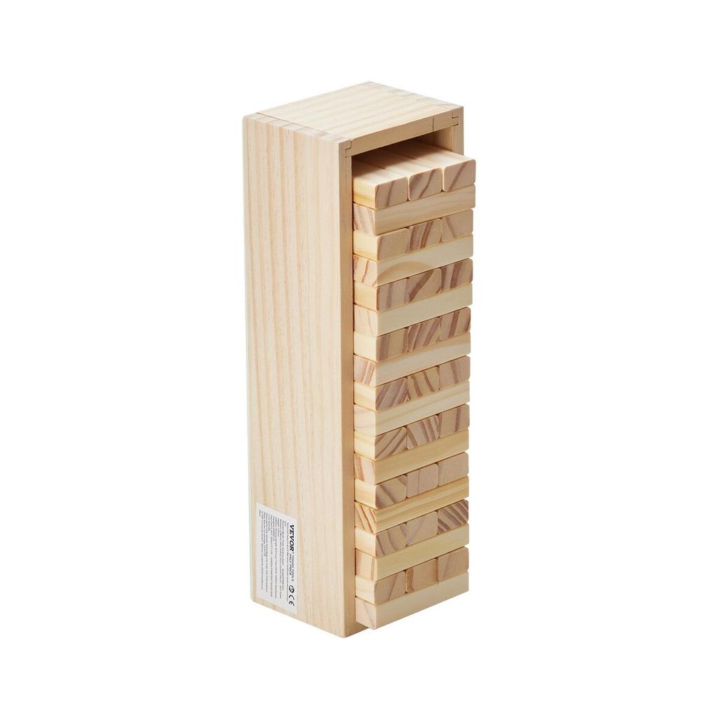 Tumbling Timber Toy 54 Blocks Tumble Tower Blocks Game Pine Wood Crate