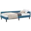 Corner Bed Frame with Mattress Other 2 Pcs Blue Velvet