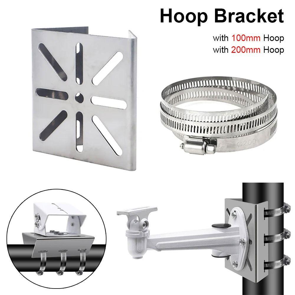 1 Satz Universelle Überwachungs-Halterung mit 100/200 mm langem Bügel-Kamera-Montagepanel für Außenmast