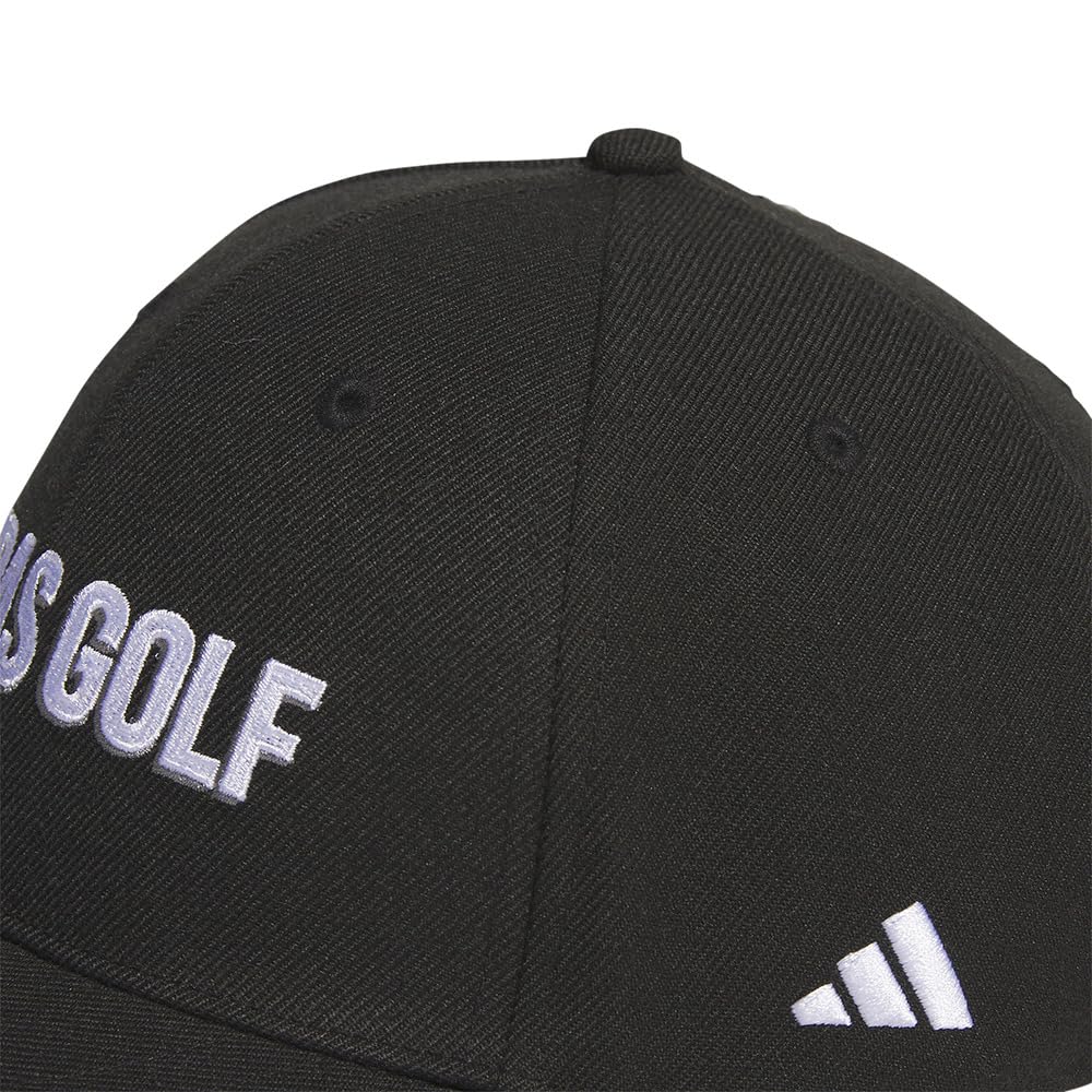 Adidas Golf Linear Logo Twill Golf Free Size Cap, Men's, Black,