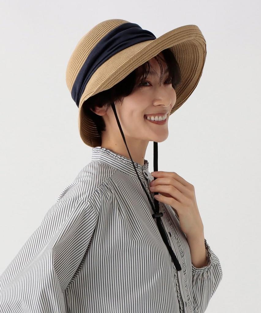 Tea AfternoonTea LIVING Hat JK28 Washable Breton UV Hat Light Brown [Afternoon Living]