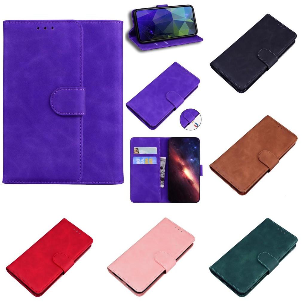 Samsung Galaxy For A06 Solid Color Skin Leather Phone Case Women Men Magnetic