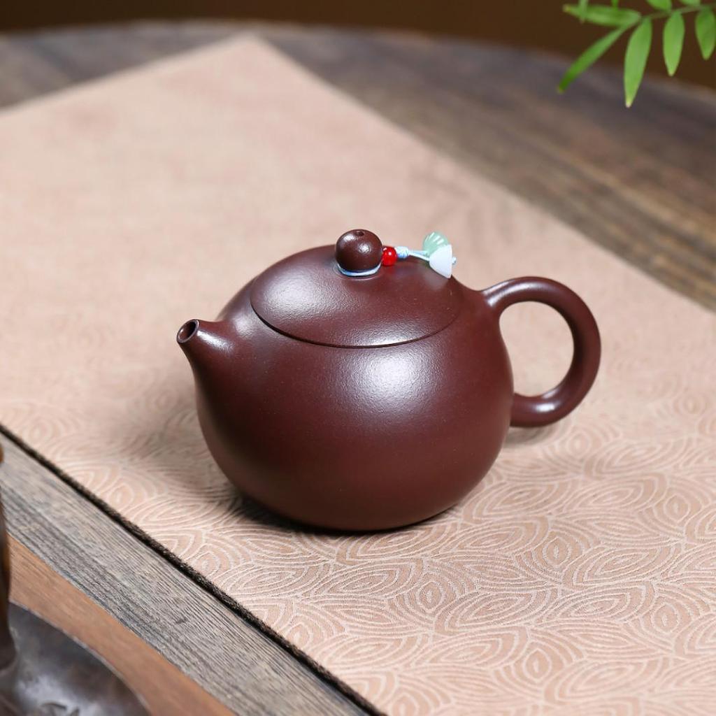 Handcrafted Yixing Zisha Xi Shi Red Clay Teapot Set