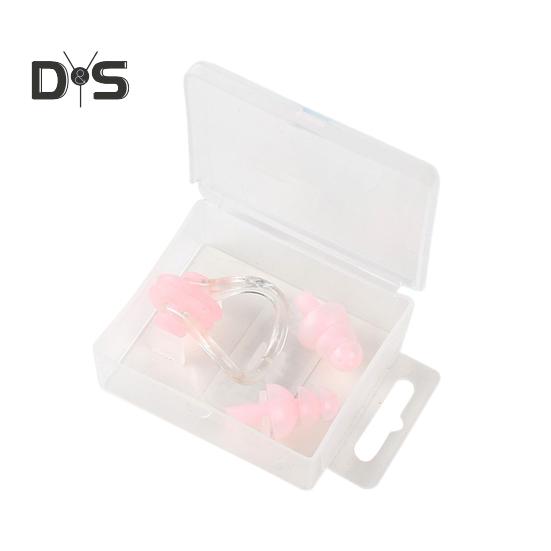 Silicone Nose Clip And Earplug Set Swimming Nose Clip Kids Underwater Earplug Swim Gear for Diving Surfing Water Sports