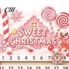 Christmas Countdown Box Calendar, 25 Days Until Advent Vintage Holiday Home Decoration Farmhouse Wooden Table Sign for Indoor Decor Eve Calendar