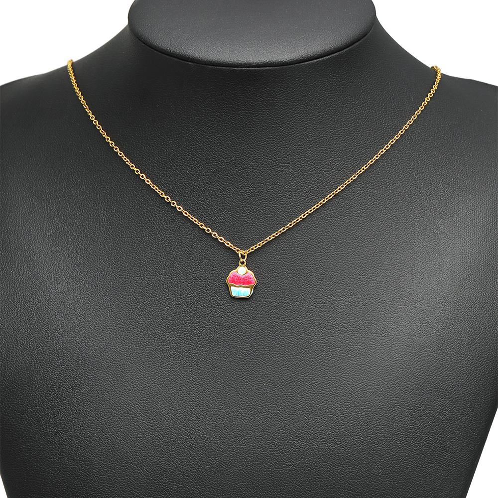 20pcs Stainless Steel 10mm Enamel Ice Cream Girls Bracelet Pendants Decoration Kids Summer Necklace Charms DIY Jewelry Making