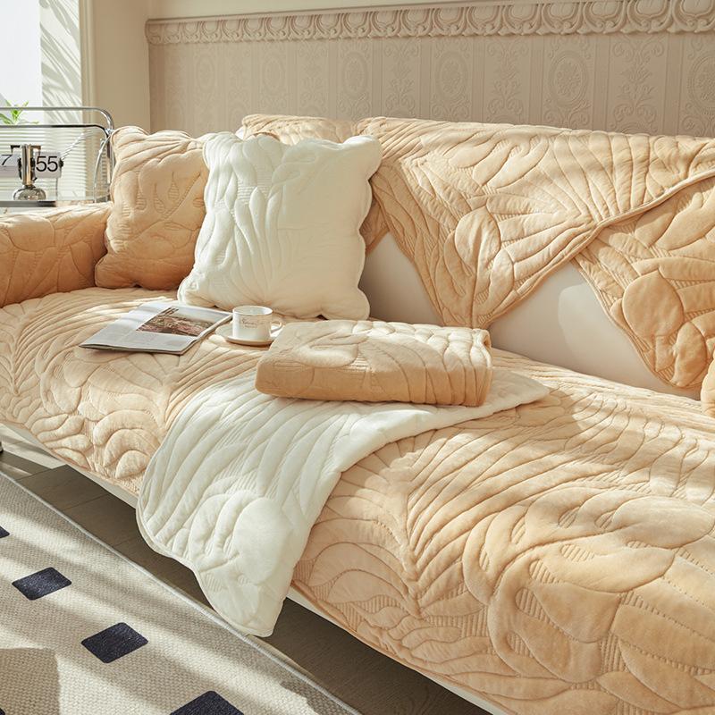Winter Sofa Cushion Winter Plush Thickened New Non-Slip Cushion Wholesale Sofa Cover Cover Cloth