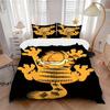 3-teiliges gestepptes Bettwäsche-Set mit Garfield-Design - Enthält 1 Bettbezug und 2 Kissenbezüge, maschinenwaschbar - Geeignet für alle Jahreszeiten.F013