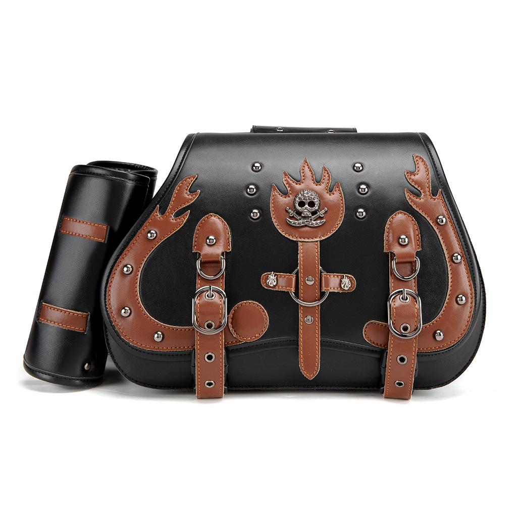 Heavy Industry Personalized Cruise Harley Motorcycle Equipment Side Bag, Modified Side Bag, Cycling Motorcycle Trailer