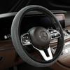 High Fashion Crystal Car Steering Wheel Cover 38cm Breathable Anti Slip PU Rhinestone Car Decoration Diamond Auto Parts