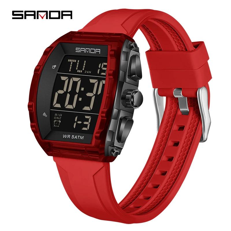 New Fashionable Luxury Men's Sports Electronic Watch Waterproof Countdown Calendar Night Light Men's Electronic Wristwatch