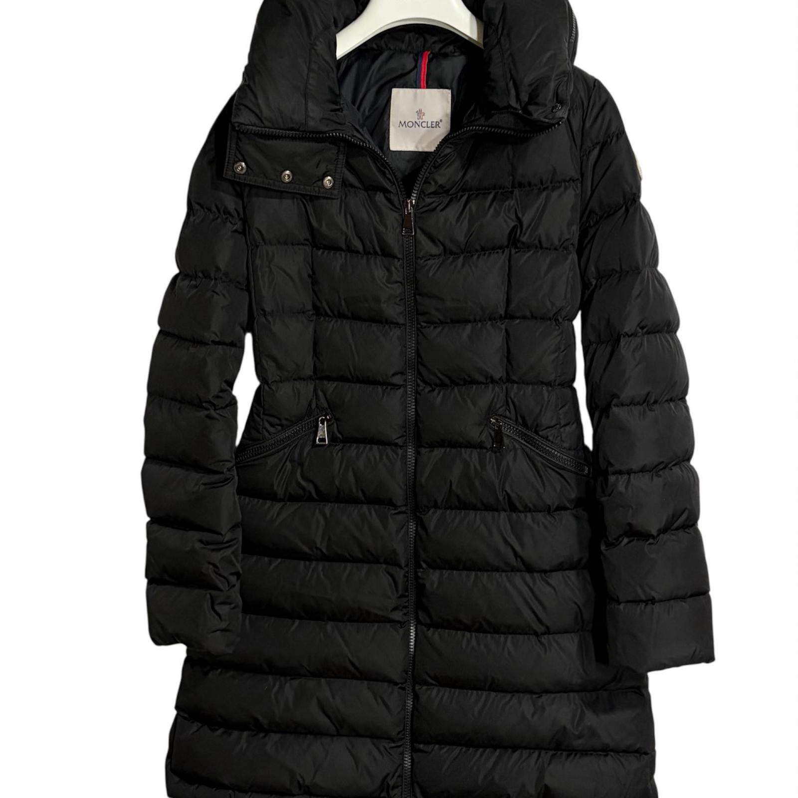 

Вжита куртка MONCLER FLAMMETTE з пухом чорна Нейлон Жіноча