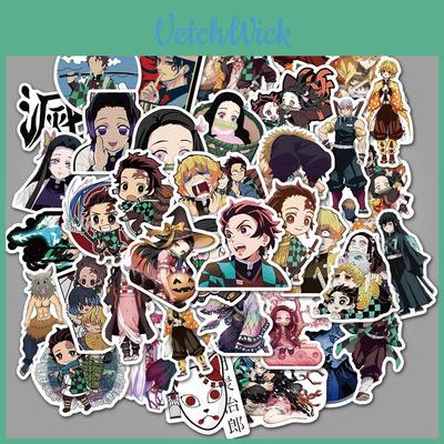 50-piece Unique Japanese Anime "demon Slayer" Graffiti Stickers For Personalizing Luggage Skateboards And Notebooks Durable Stickers