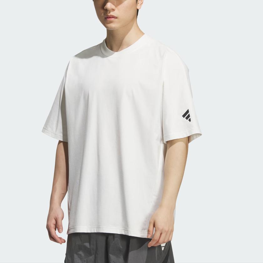 adidas Climacool Fos Short Sleeve Round Neck Sports Casual T-Shirt Men Tops Bright-White KE9590