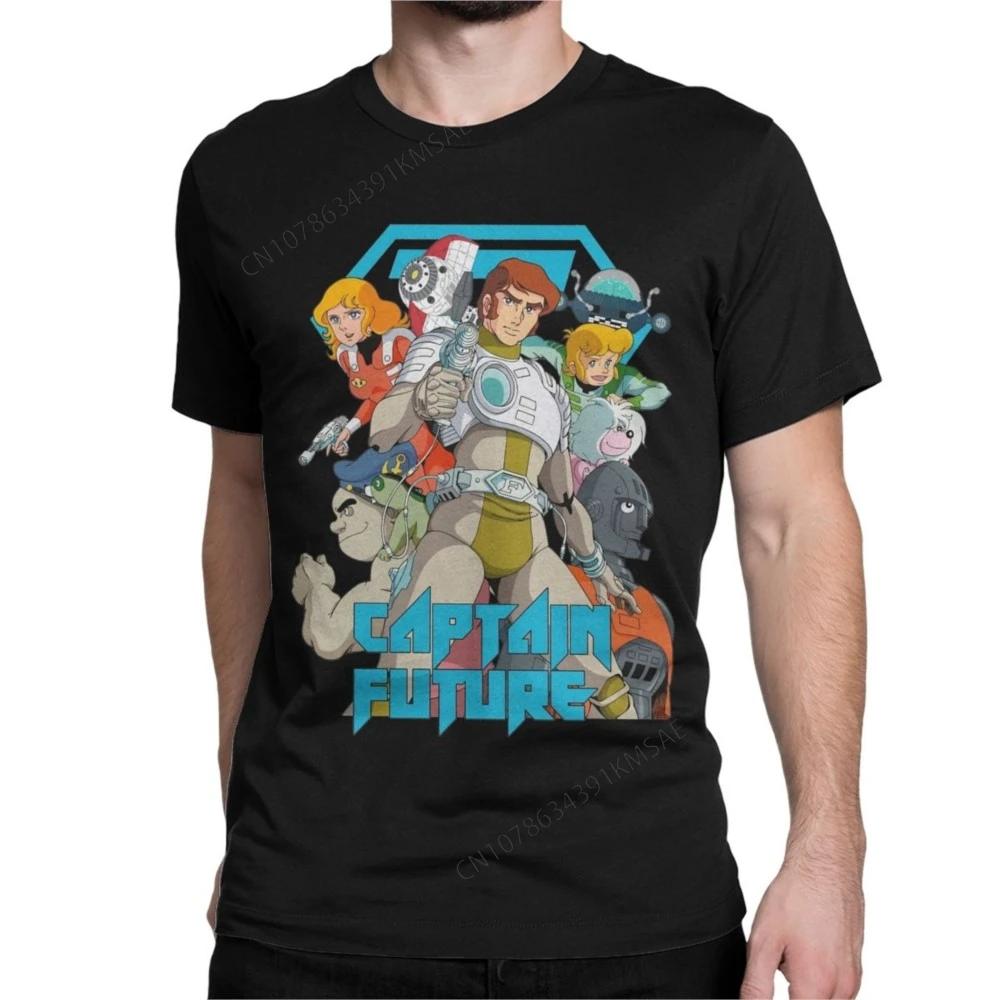 Summer men's future comic Comet flight attendant character printed casual 100% cotton T-shirt short-sleeved clothing top