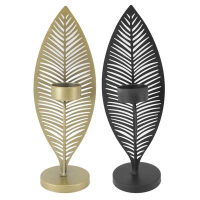 Iron Leaf Candle Holder Minimalist Creative Unique Leaf Shape Candlestick Stand for Dining Room Home