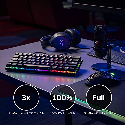 HyperX Alloy Origins 60 Compact RGB Mechanical Gaming Keyboard with 60% Layout, HyperX Switches, and a 2-Year Manufacturer Warranty (HKBO1S-RB-US/G) (