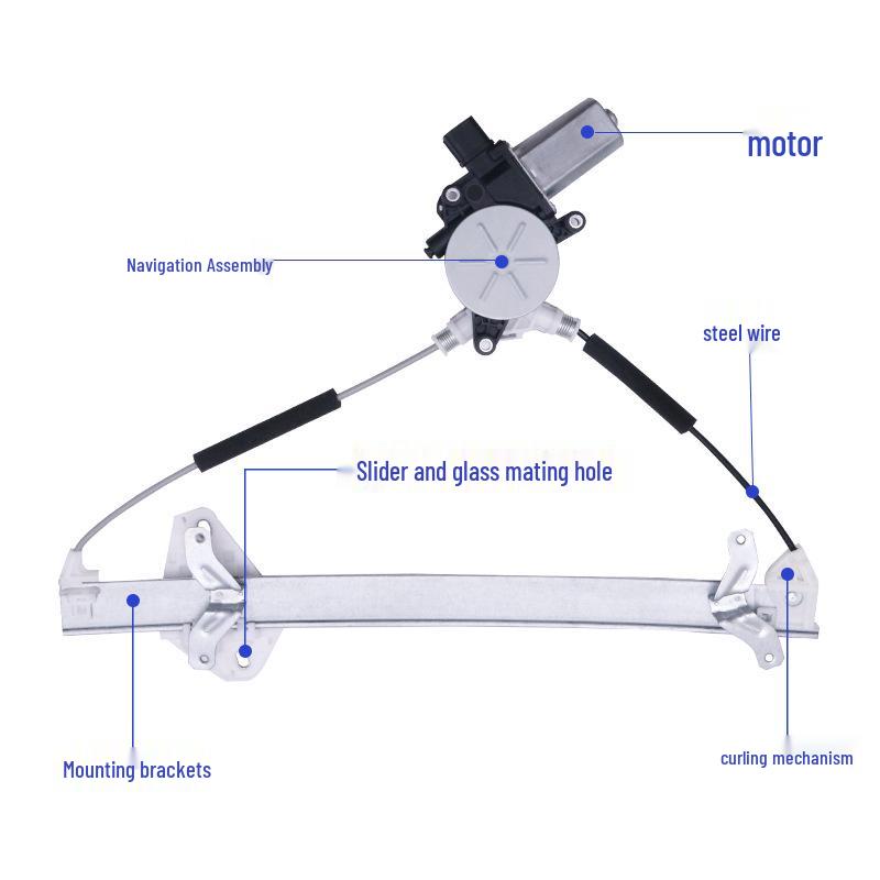 

Совместимо с 7-м, 8-м и 9-м поколениями Honda Accord/Civic/CR-V. Сборка регулятора электростеклоподъемника и кронштейн с моторчиком стеклоподъемника. 03-07 model seventh generation Accord right front