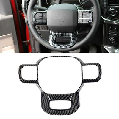 3Pcs/Set Carbon Fiber Style Steering Wheel Cover Trim Fit For Ford F-150 F-250 F-350 Expedition