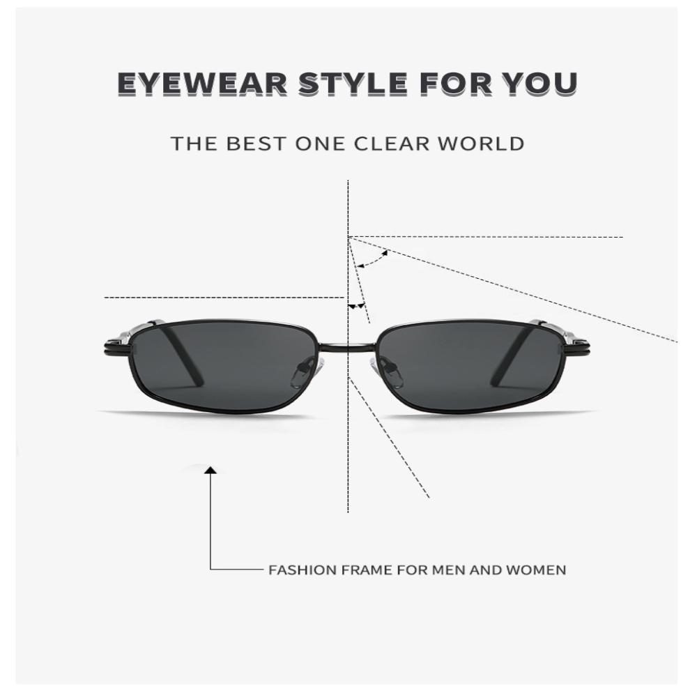 Vintage Small Square Frame Glasses Retro Sunglasses Trendy Eyewear Rectangle Sun Glasses UV400 Shades Men Women Eyepiece