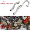 Stainless Steel Exhaust Pipe Header Mid Pipe Slip-On Type For Honda CRF 300L CRF300L Rally ABS 2021 2022 2023