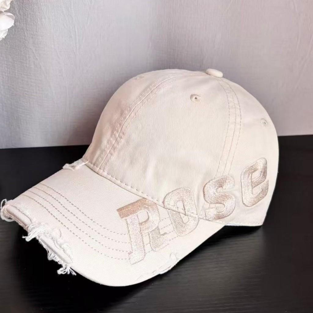 Vintage Style Pink Baseball Cap With Embroidered Letters For Casual Men Women