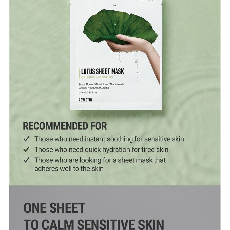 ROVECTIN Calming Sensitive Lotus Sheet Mask Set