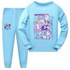 Children's Summer Sports T-shirt And Pants Two-piece Sportswear Set Long Sleeve Printed Suit