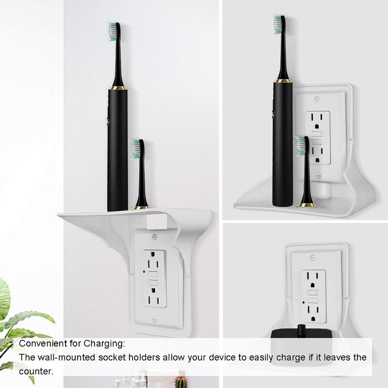 Outlet Shelf Wall Holder Space Saving Socket Rack Smart Home Speaker Stand Mobile Phone Charging Holder Wall Shelf Organizer