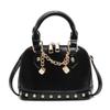 Modern Crossbody Shell Bag With Chain Strap And Rivet Details For Outings Casual