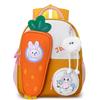 Carrot Cartoon Eyecatching Backpack For Young Children Made Of Quality Material Canvas