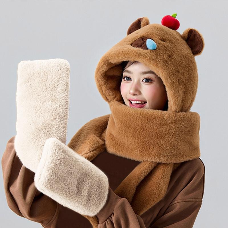 Capybara Hat Oversized Headwear for Cycling and Running Thicken Head Wrap