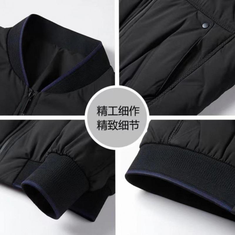 Quality light luxury down jacket men's light and thin short medium business men's baseball collar jacket dad jacket tide