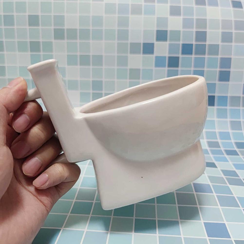 Creative Toilet Coffee Mug Funny Ceramic Water Bottle Novelty Beer Cup Home Office Use Cartoon Design Easy Clean Polished