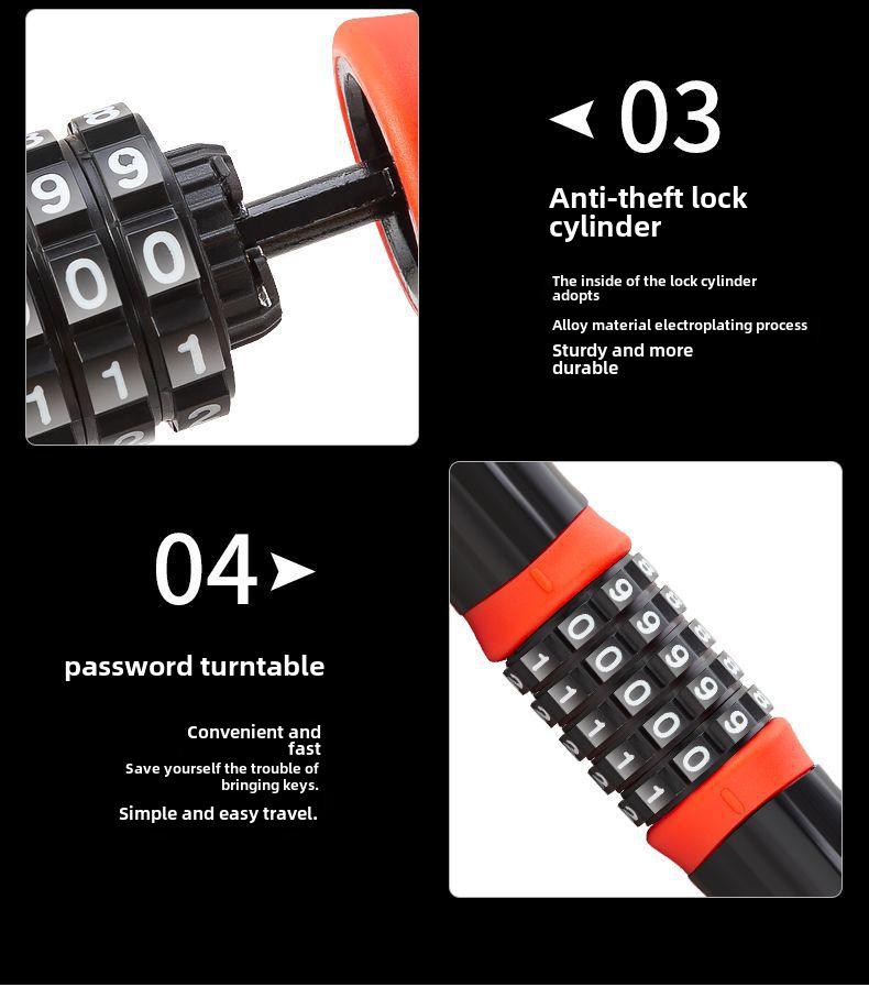 Verbessertes Diebstahlschutz-Kettenschloss für Elektro-Motorräder und Mountainbikes