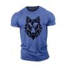 Funny 3D Wolf Pattern T Shirt For Men Summer Trend Sports Fitness Tee Fashion Oversized T-shirts Casual O-neck Short Sleeve Tops