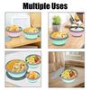Silicone Folding Bowl with Lid, Salad Bowl Set, Foldable Lunch Box, Portable, 3 Pcs