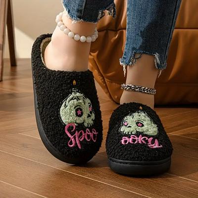 Halloween Slippers Comfort Little Devil Slippers Home Indoor Cartoon Anti Slip Warm Cotton Slippers Men Women Pantuflas Mujer