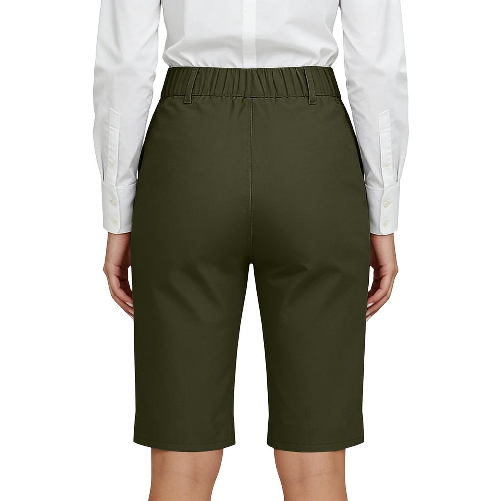 Pantaloncini estivi casual alla moda, larghi e comodi, al ginocchio, a vita alta con elastico e tasche