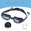 Professional Adult Racing Swim Set: Anti-Fog Silicone Goggles with Plated Waterproof Glasses