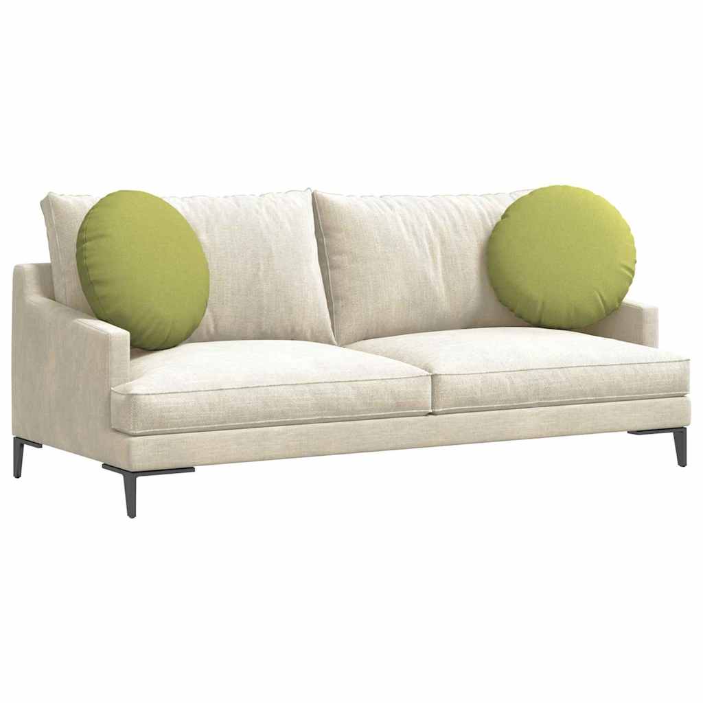 Seat Cushion Set 2 Pcs Light Green Ø50 X 19 Cm Fabric