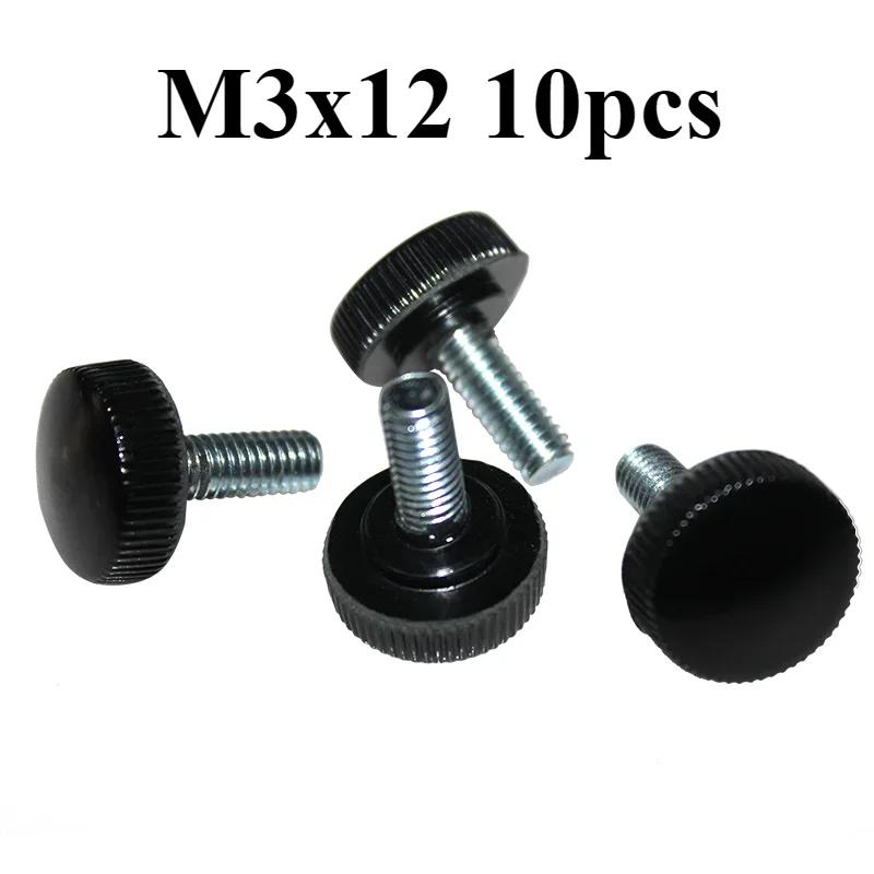 4.8 Grade carbon steel Screw Screw Bolt M3 M4 Metric Male x 6-35mm Thread Legnth With phenolic plastics knurling Head
