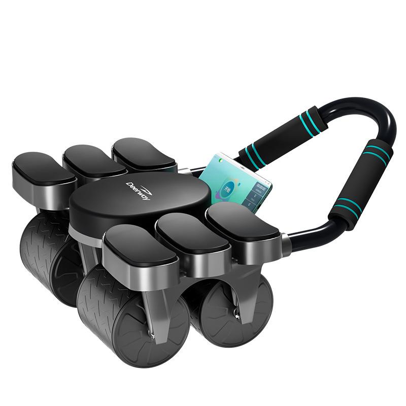 Smart 4-Wheel Ab Roller with Auto Rebound – Perfect for Home Fitness