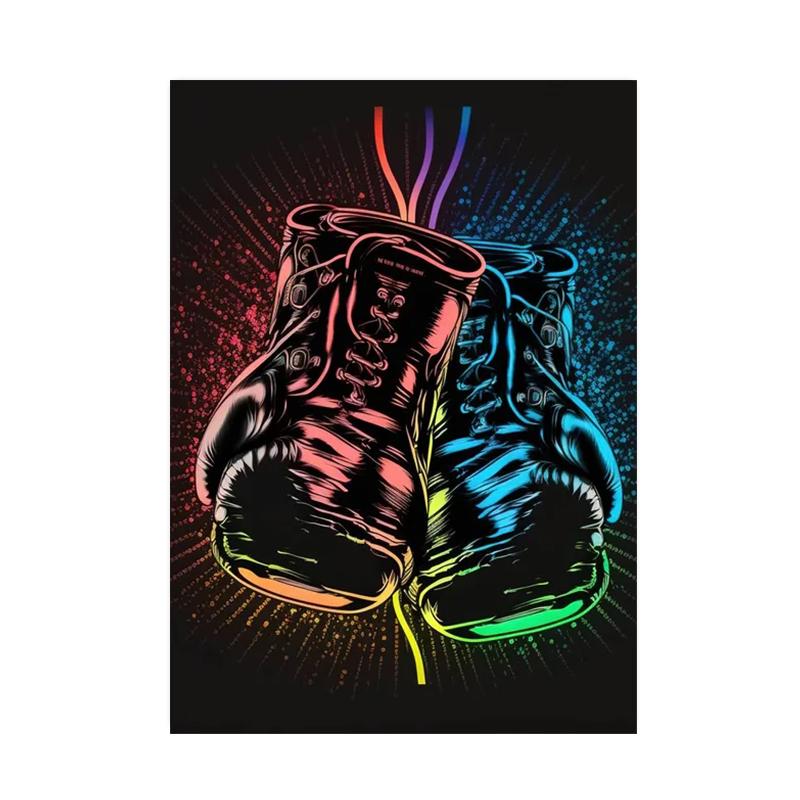 Retro Boxhandschuhe Leinwand Malerei Kunst Ästhetik Poster Drucke Boxing Gym Club Hintergrund Wand Dekor Jungen Zimmer Bild Cuadros