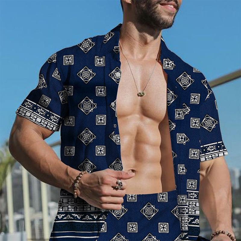 

Men S Beach Pants Men S Casual Short Sleeve Shirt Set Men S Casual XXXXL