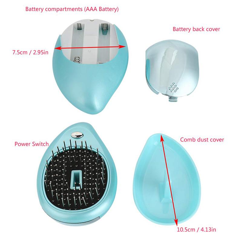 Portable Electric Scalp Massage Comb Hair Brush Salon Hairdressing Styling Tool for Beauty & Personal Care