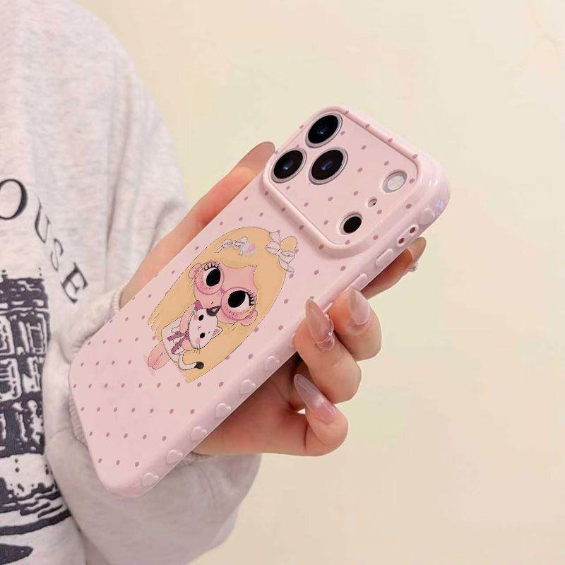 Kitten Girl Is Suitable for Apple 17promax Mobile Phone Case 14 15 16 Soft Case 13pro Side Love 11.